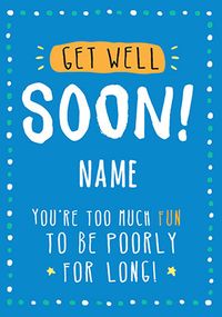 Get Well Soon Personalised Card - Rock, Paper, Awesome