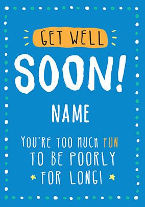 Get Well Soon Personalised Card - Rock, Paper, Awesome