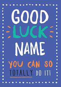 Tap to view Good Luck Card - Rock, Paper, Awesome