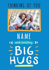 Sending Big Hugs Personalised Card - Rock, Paper, Awesome
