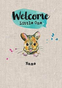 Sarah Kelleher - Welcome Little One Boy's Personalised Card