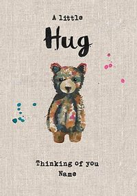 Tap to view A Little Hug - Thinking Of You Personalised Card