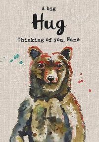 A Big Hug - Thinking Of You Personalised Card