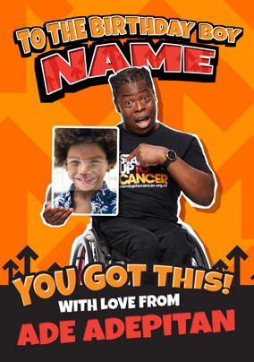 Stand Up To Cancer Photobomb Birthday Card – Ade  Adeptian