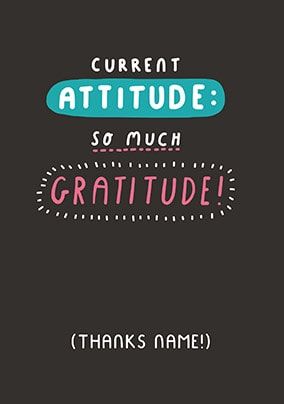 Attitude Grattitude Personalised Card