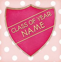 Top of the Class Graduation Card - Pink Badge