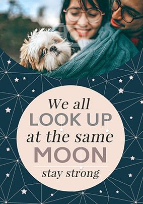 The Same Moon Photo Christmas Card