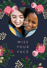Tap to view Miss Your Face Photo Christmas Card
