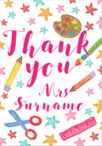 Tap to view Dinky Doodles - Thank You Teacher Card School Accessories
