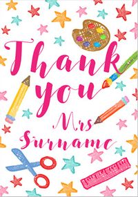 Tap to view Dinky Doodles - Thank You Teacher Card School Accessories
