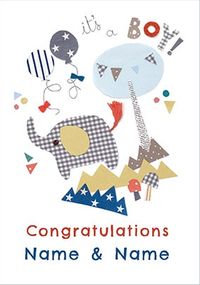 It's A Boy! Congratulations Personalised Card