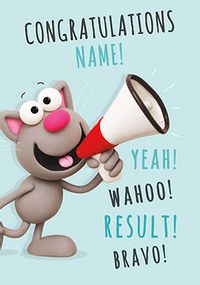 Tap to view Congrats Wahoo Result Card
