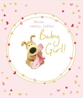 Boofle New Baby Girl Card