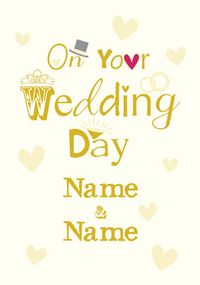 Carlton - Top Hat & Heart Wedding Card