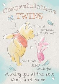 Disney Winnie the Pooh New Baby Card - Someone Just Like Me