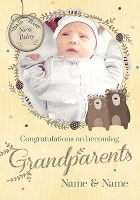 Congratulations On Becoming Grandparents Card - Winter Wonderland