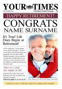 Tap to view Your Times - Retirement Congrats