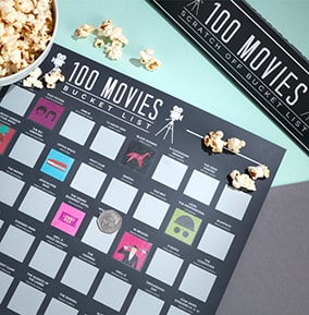 100 Movies Bucket List Scratch Poster | Funky Pigeon