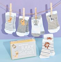 Tap to view Babies Safari Sock Pack Size 0-12 Months
