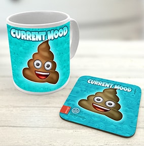Poo Emoji Mug & Coaster Set