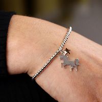 Dancing Unicorn/Rose Gold Star Bracelet
