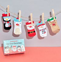 Tap to view Babies My First Christmas Sock Pack 0-12 Months