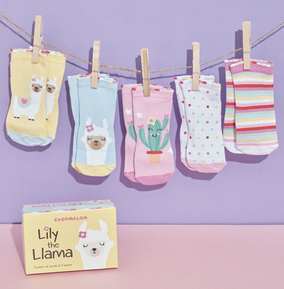 Toddlers Lily The Llama Socks 2-4 Years