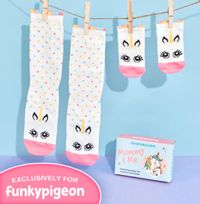 Funky Pigeon Exclusive Mummy & Me Unicorn Socks