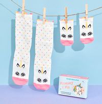 Funky Pigeon Exclusive Mummy & Me Unicorn Socks