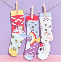 Kids Unicorn Socks Size 12-5