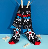 Men's Best Dad in the Galaxy Socks Size 6-11