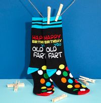 Men's Happy Birthday Old Fart Socks Size 6-11