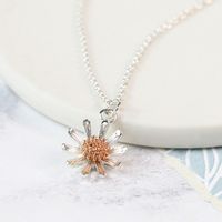 Silver & Rose Gold Daisy Necklace