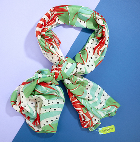 Recycled Yarn Bright Tropical Print Scarf WAS €17.99 NOW €7.99