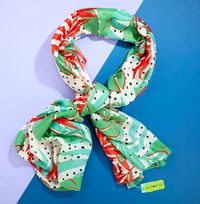 Recycled Yarn Bright Tropical Print Scarf
