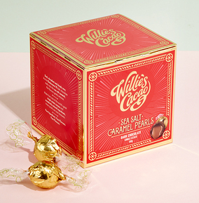 Willie's Cacao Sea Salt Caramel Pearls Dark