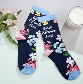Ladies Best Nana Ever Socks Size 4-8