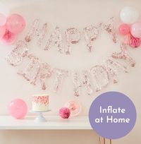 Tap to view Confetti Filled Happy Birthday Balloon Bunting