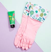 RHS Home Grown Washing Up Gloves & Hand Cream Set