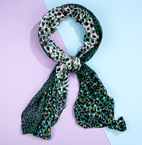 Recycled Green Animal Print Scarf