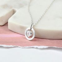 Tap to view Heart In Circle Sterling Silver Necklace