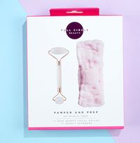 Dual Sided Rose Quartz Roller and Headband