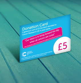 Cancer Research UK £5 Donation Card