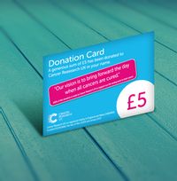 Cancer Research UK £5 Donation Card