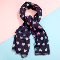 Tap to view Indigo Jacquard Heart scarf