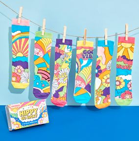 Ladies Hippy Go Lucky Oddsocks Pack Size 4-8