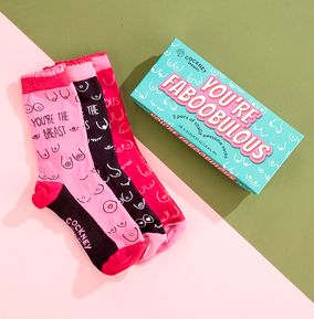 Ladies You're Faboobulous Sock Pack Size 4-8