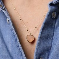 Pink Quartz Heart Necklace