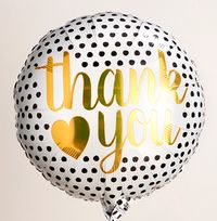 Thank You Gold Script Balloon