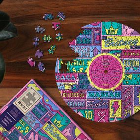 Pop Stars Vinyl-Shaped Jigsaw Puzzle